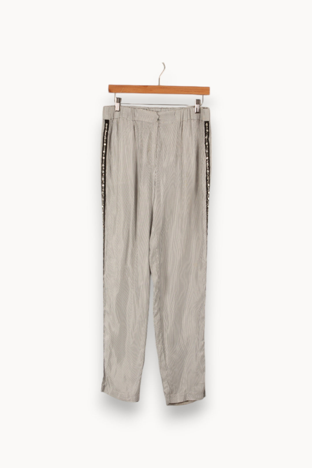 Pantalon gris rayé - Taille L/40