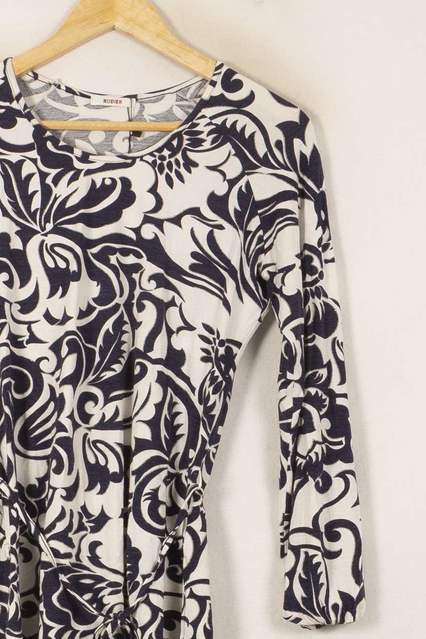 Tunique Blanc et Noir - Taille S/36 de la marque Rodier | PLY0985 - Vendu par Paradigme - Image 3