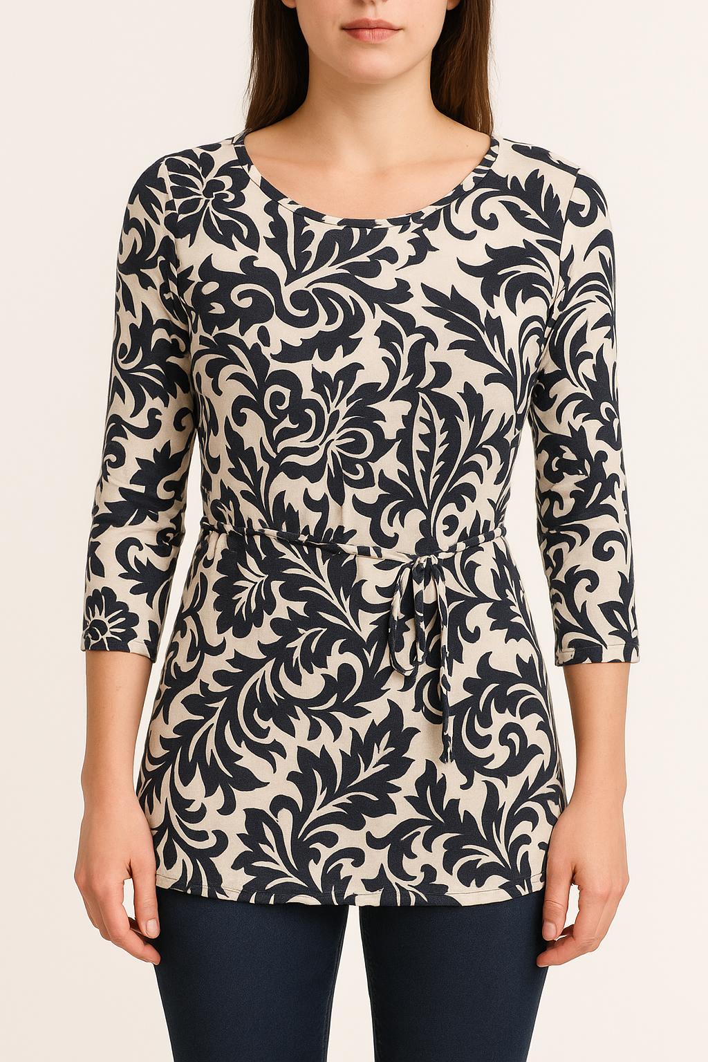 Tunique Blanc et Noir - Taille S/36 de la marque Rodier | PLY0985 - Vendu par Paradigme - Image 1