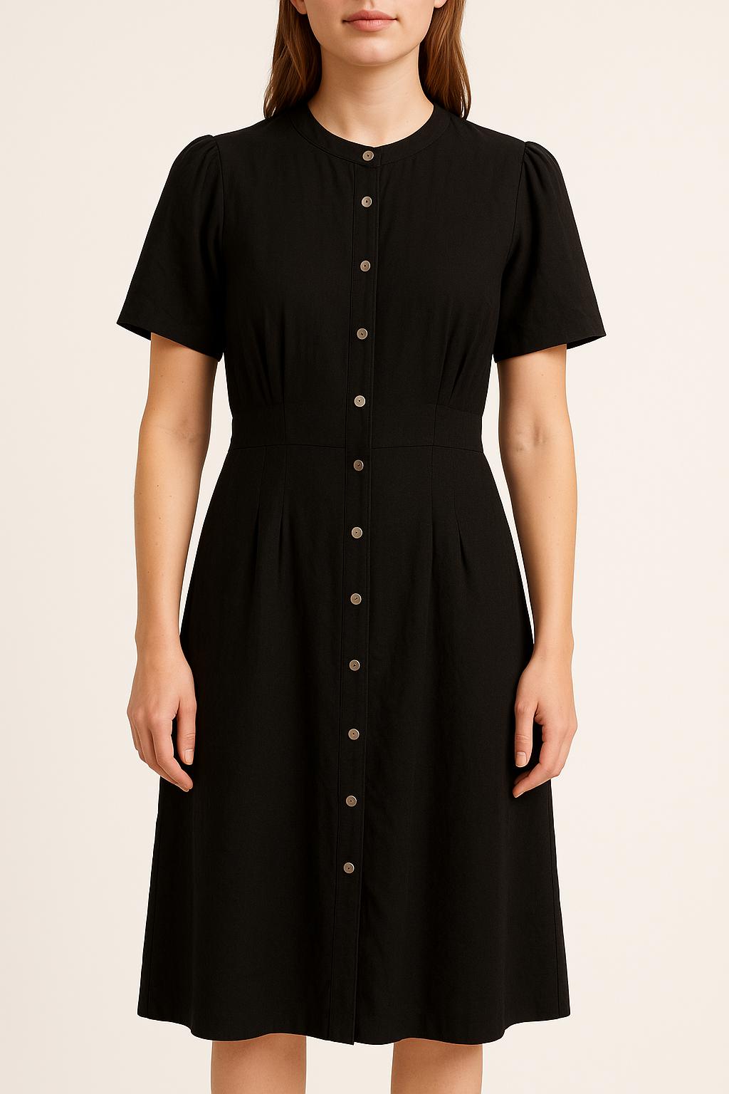 Robe Chemise Noire - Taille M/38 de la marque IKKS | PLY0988 - Vendu par Paradigme - Image 1