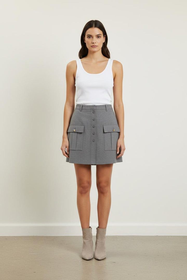 Jupe Courte Grise - Taille XL/42