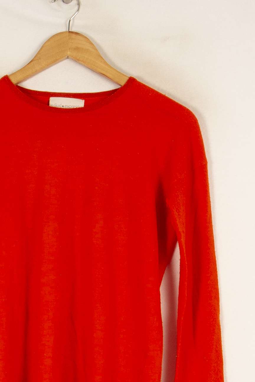 Pull Rouge - Taille S/36 de la marque Sud express | PLY1015 - Vendu par Paradigme - Image 2