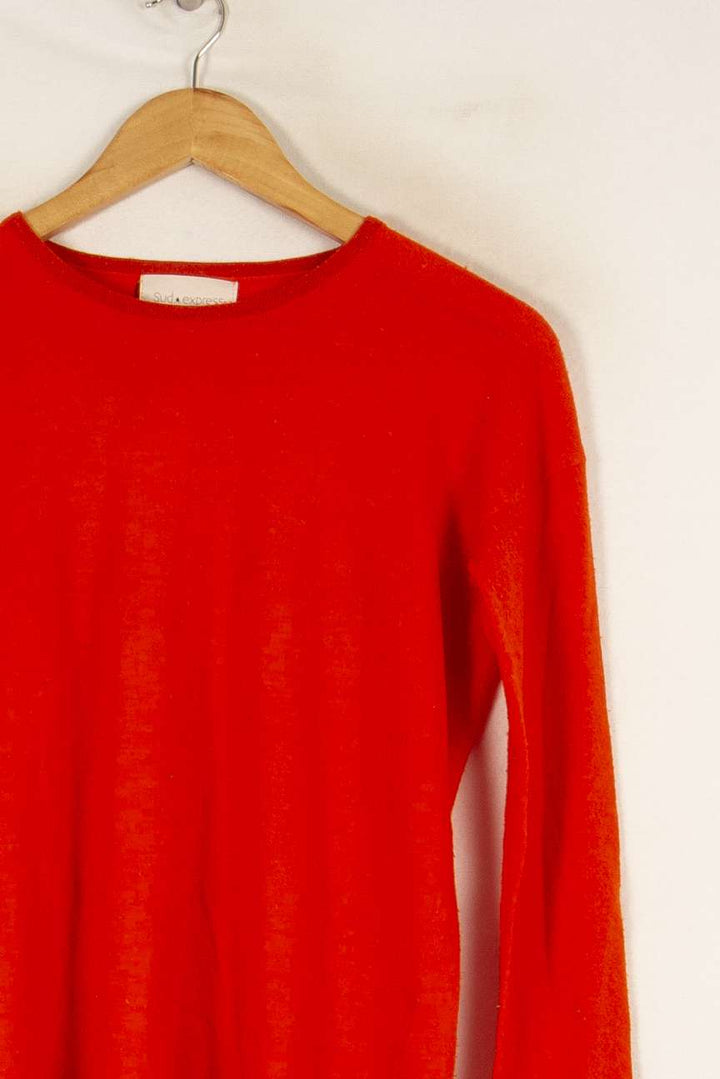 Pull Rouge - Taille S/36 de la marque Sud express | PLY1015 - Vendu par Paradigme - Image 2