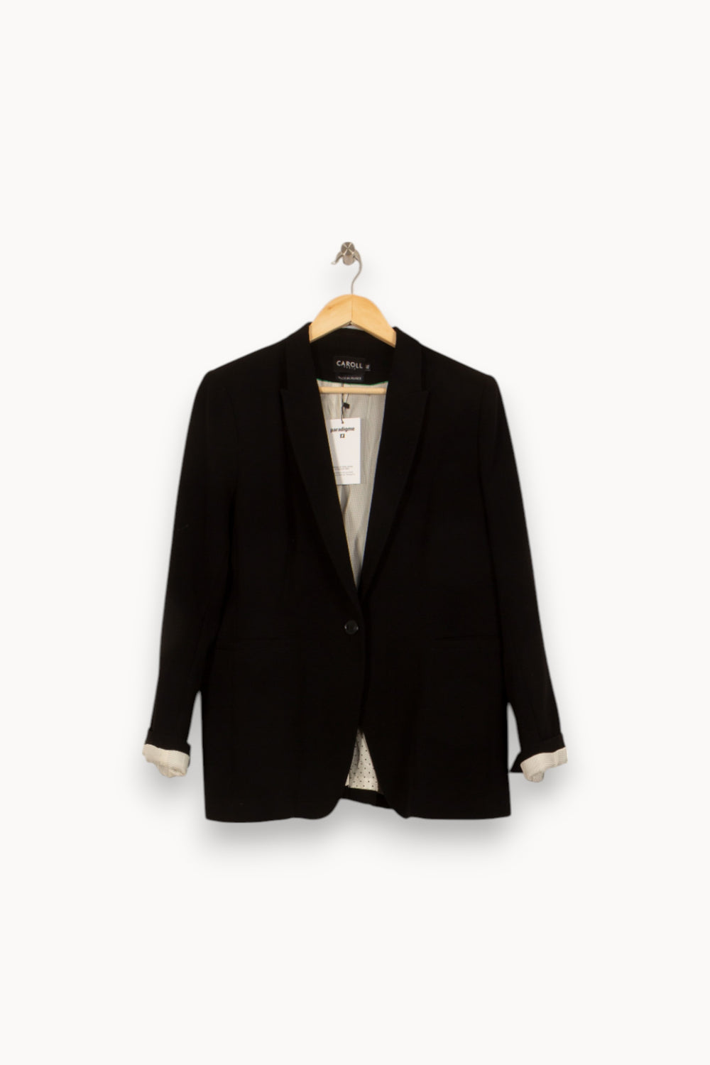 Blazer Noir - Taille XXL/44 de la marque Caroll | PLY1022 - Vendu par Paradigme - Image 2