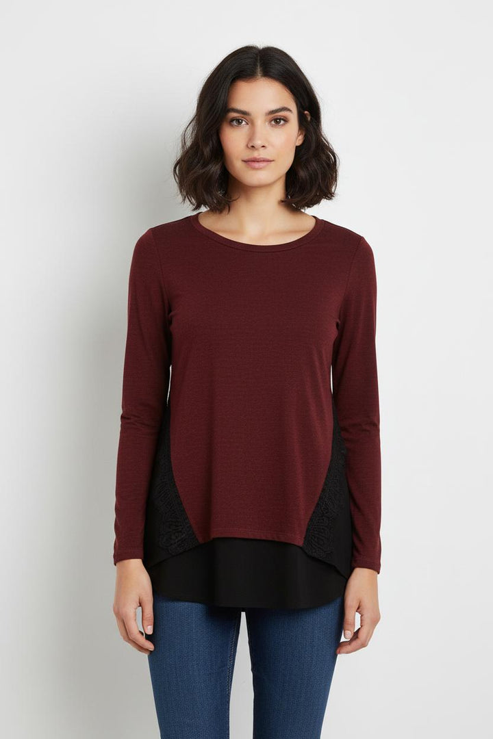Blouse Rouge et Noire - Taille S/36