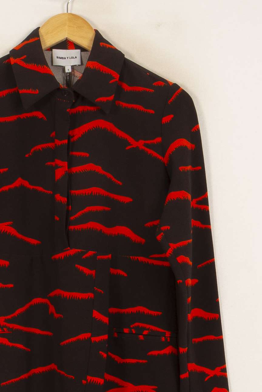 Robe Courte Noire et Rouge - Taille S/36 de la marque Bimba y Lola | PLY1034 - Vendu par Paradigme - Image 3