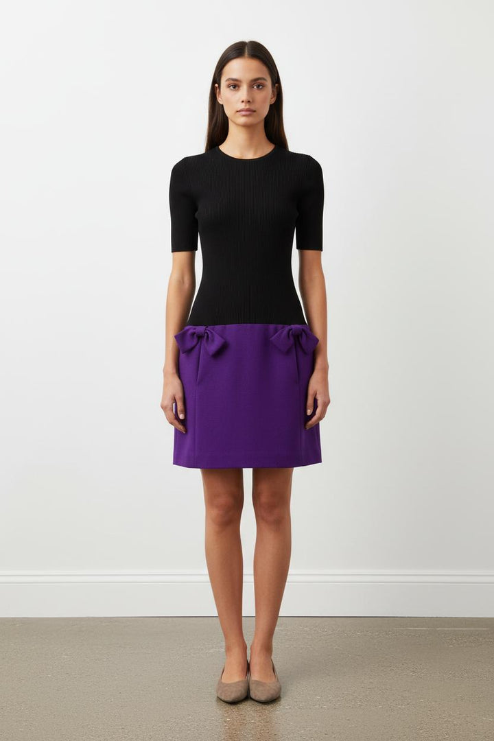Robe Courte Noire et Violette - Taille M/38