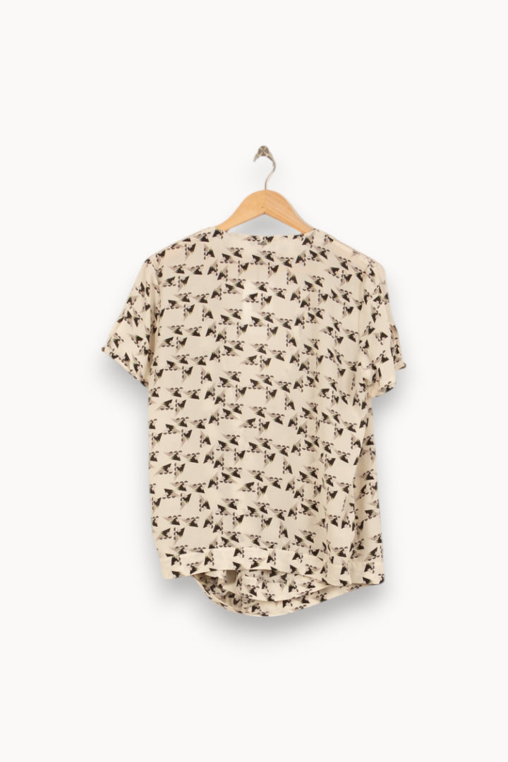 Blouse Blanche et Noire - Taille M/38 de la marque IKKS | PLY1037 - Vendu par Paradigme - Image 4
