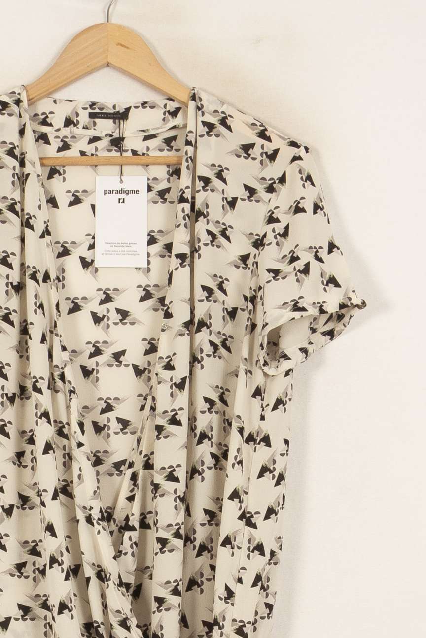 Blouse Blanche et Noire - Taille M/38 de la marque IKKS | PLY1037 - Vendu par Paradigme - Image 3
