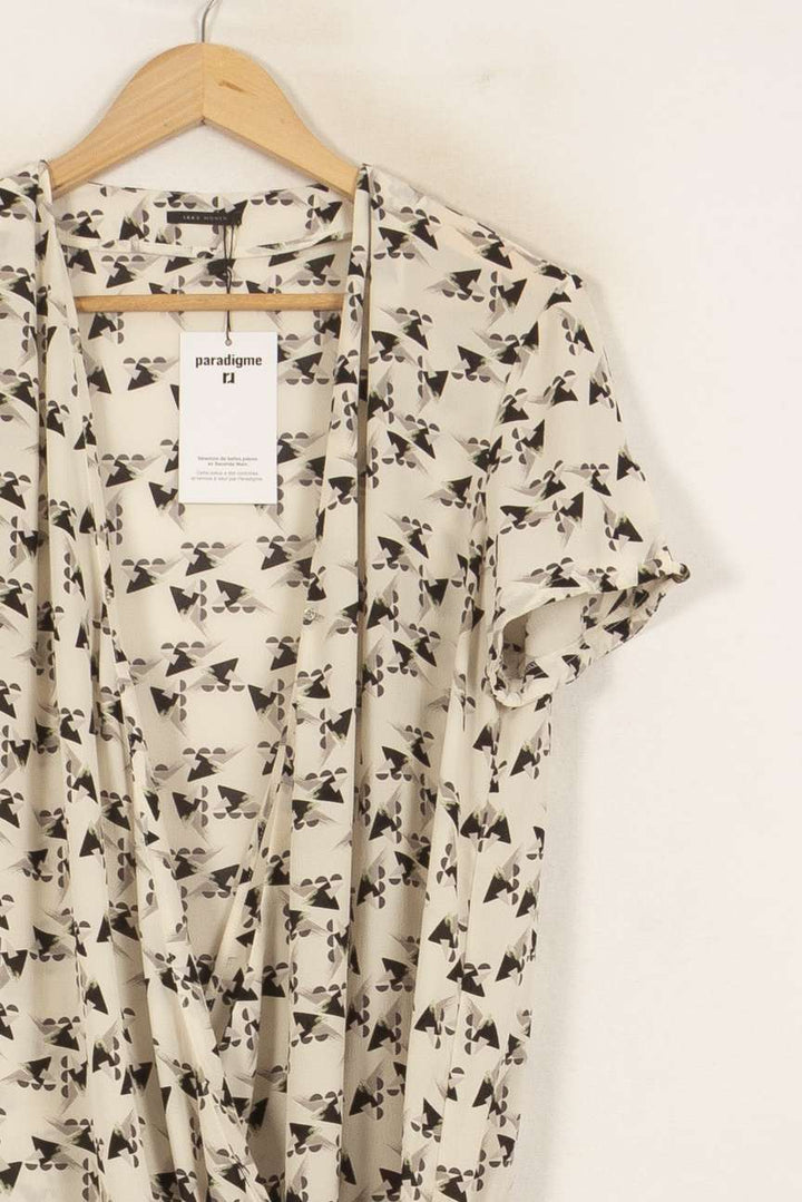 Blouse Blanche et Noire - Taille M/38 de la marque IKKS | PLY1037 - Vendu par Paradigme - Image 3