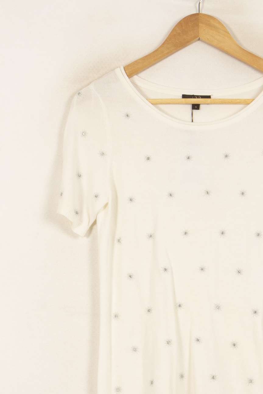 Pull Blanc - Taille S/36 de la marque Maison 123 | PLY1044 - Vendu par Paradigme - Image 3