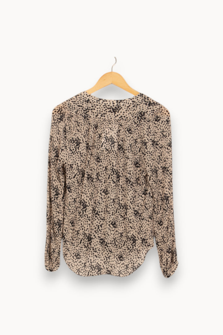 Blouse Beige et Noire - Taille M/38 de la marque ZAPA | PLY1046 - Vendu par Paradigme - Image 4