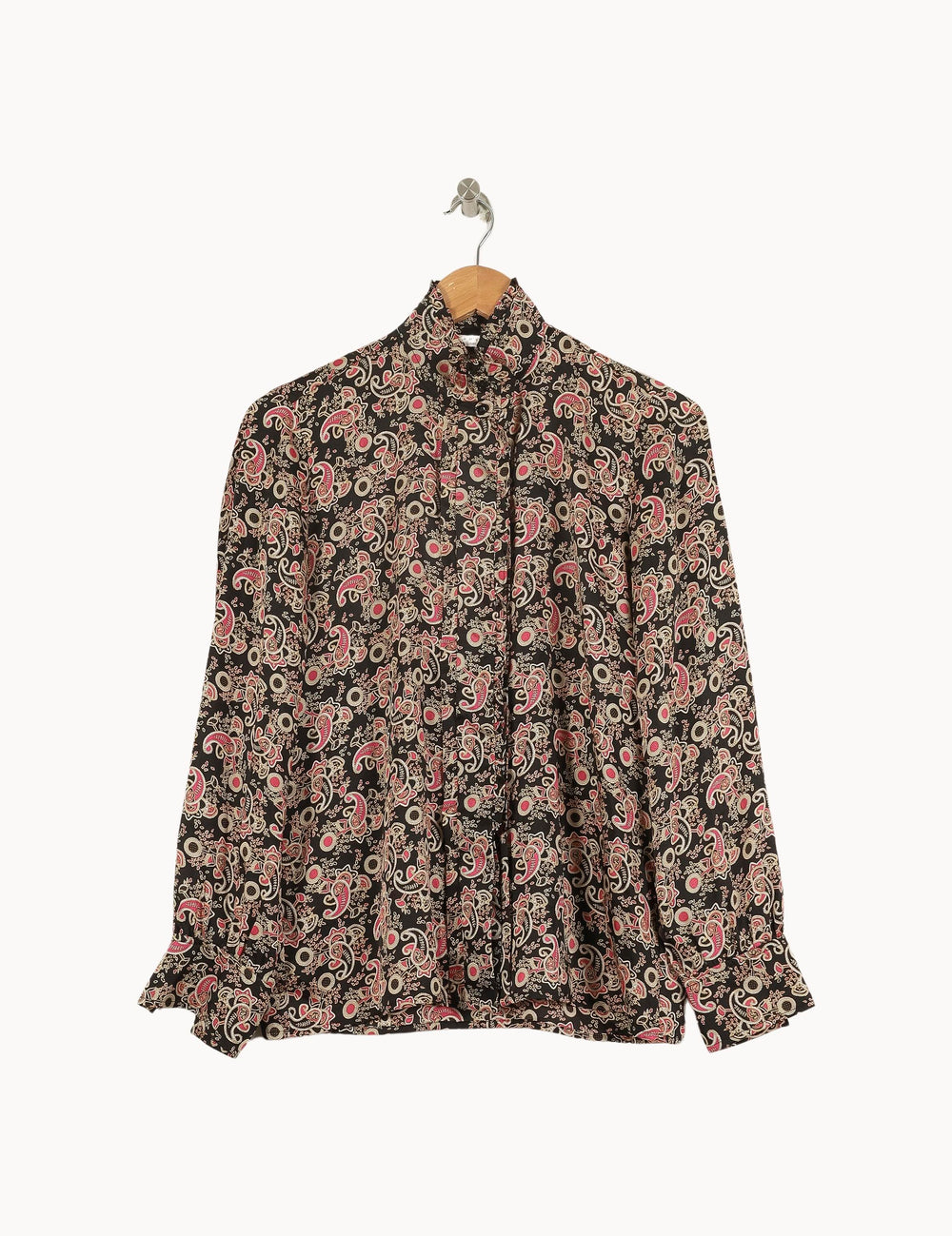 Chemise Noire et Rouge - Taille S/36 de la marque Sandro | PLY1066 - Vendu par Paradigme - Image 2