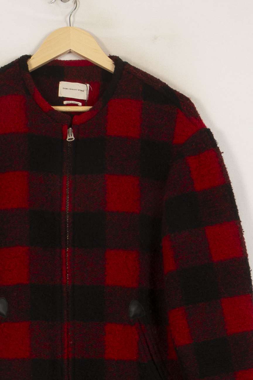 Veste Rouge et Noire - Taille L/40 de la marque Isabel Marant étoile | PLY1069 - Vendu par Paradigme - Image 3