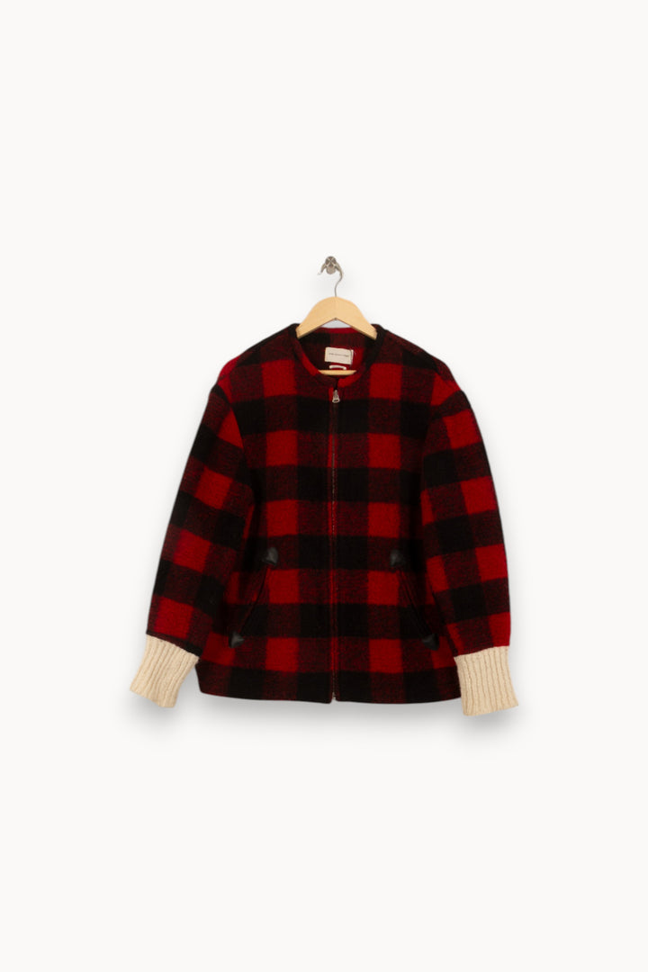 Veste Rouge et Noire - Taille L/40 de la marque Isabel Marant étoile | PLY1069 - Vendu par Paradigme - Image 2