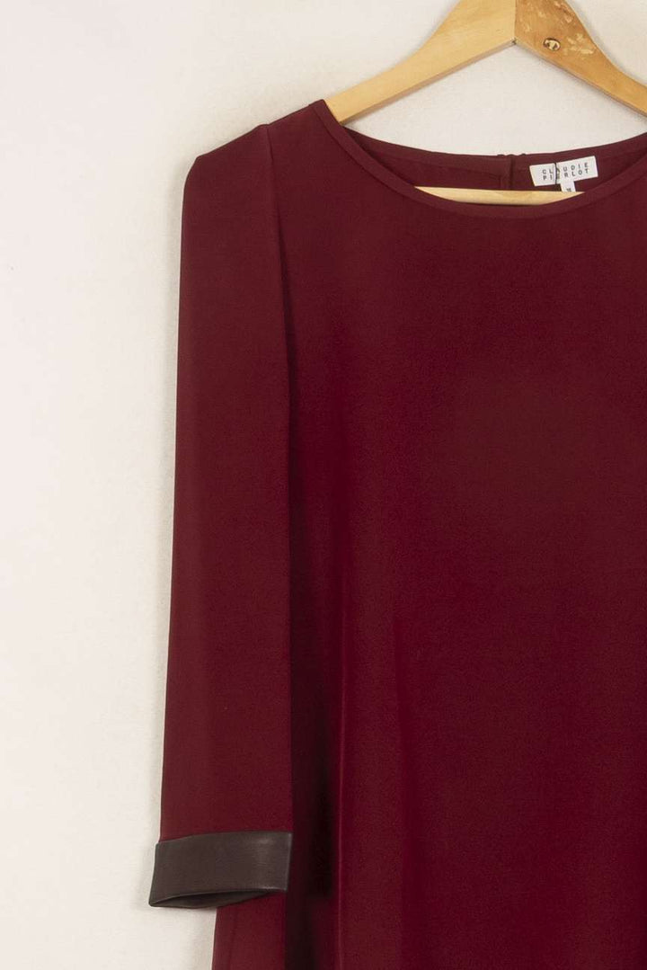 Blouse Rouge - Taille M/38 de la marque Claudie Pierlot | PLY1073 - Vendu par Paradigme - Image 3