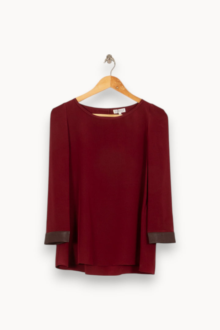 Blouse Rouge - Taille M/38 de la marque Claudie Pierlot | PLY1073 - Vendu par Paradigme - Image 2