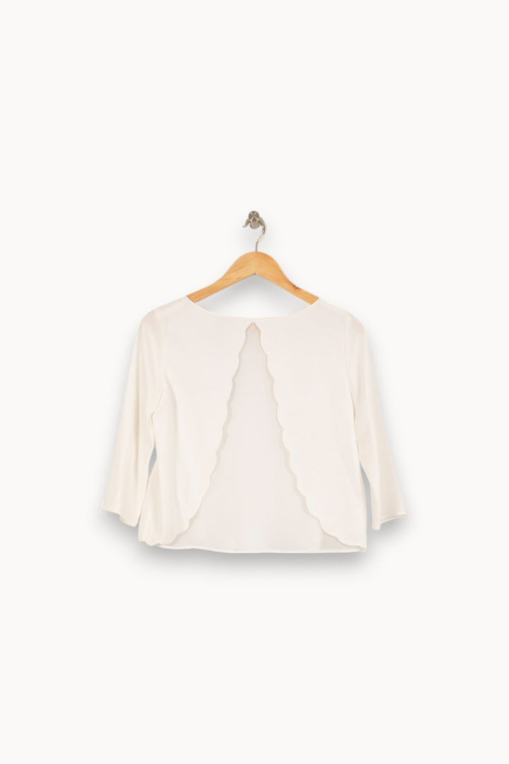 Top Blanc - Taille S/36 de la marque Claudie Pierlot | PLY1074 - Vendu par Paradigme - Image 4