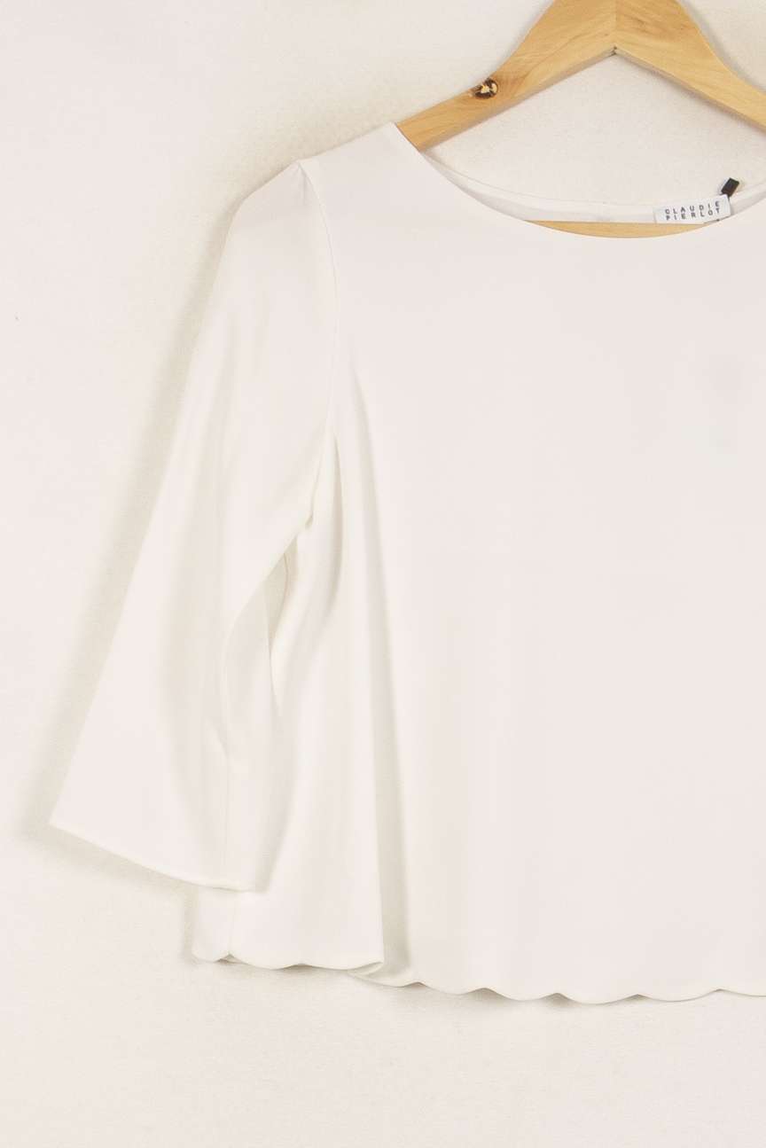 Top Blanc - Taille S/36 de la marque Claudie Pierlot | PLY1074 - Vendu par Paradigme - Image 3