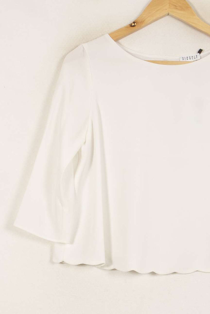 Top Blanc - Taille S/36 de la marque Claudie Pierlot | PLY1074 - Vendu par Paradigme - Image 3