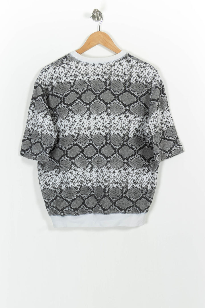 T-shirt épais gris crocodile - Taille M/38 de la marque Sandro | PLY1085 - Vendu par Paradigme - Image 4