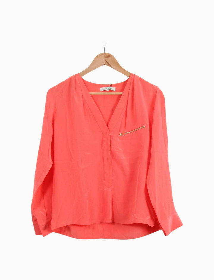 Blouse Rose - Taille S/36 de la marque Sandro | PLY1089 - Vendu par Paradigme - Image 2