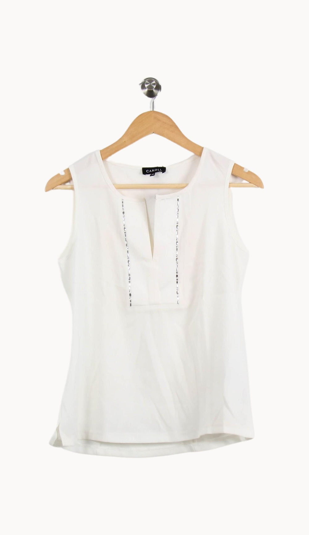 Débardeur Blanc - Taille S/36 de la marque Caroll | PLY1091 - Vendu par Paradigme - Image 2
