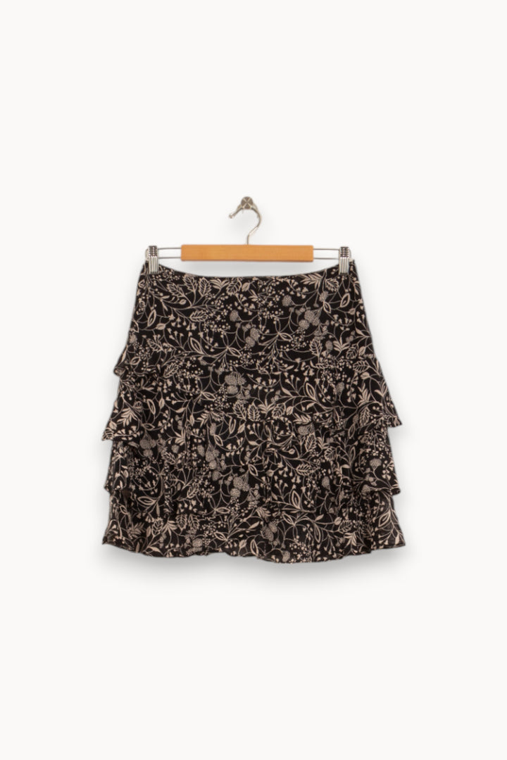 Jupe Volantée Noire et Blanche - Taille M/38 de la marque Caroll | PLY1095 - Vendu par Paradigme - Image 4