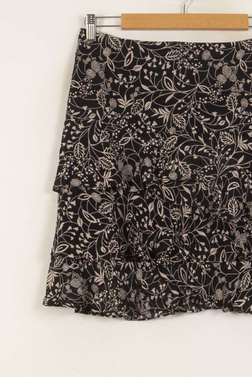 Jupe Volantée Noire et Blanche - Taille M/38 de la marque Caroll | PLY1095 - Vendu par Paradigme - Image 3