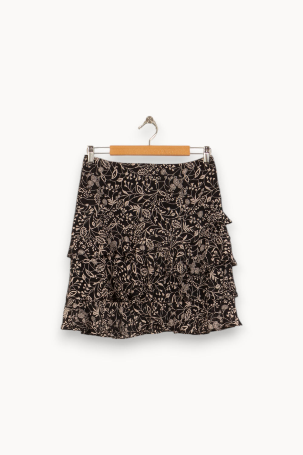 Jupe Volantée Noire et Blanche - Taille M/38 de la marque Caroll | PLY1095 - Vendu par Paradigme - Image 2
