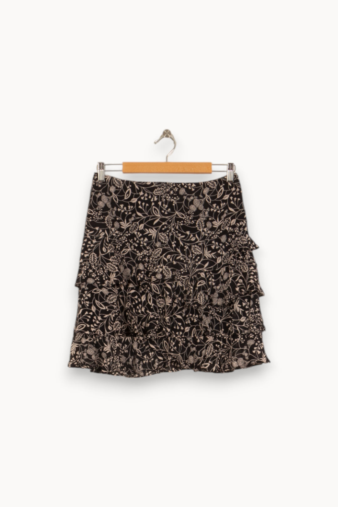 Jupe Volantée Noire et Blanche - Taille M/38 de la marque Caroll | PLY1095 - Vendu par Paradigme - Image 2