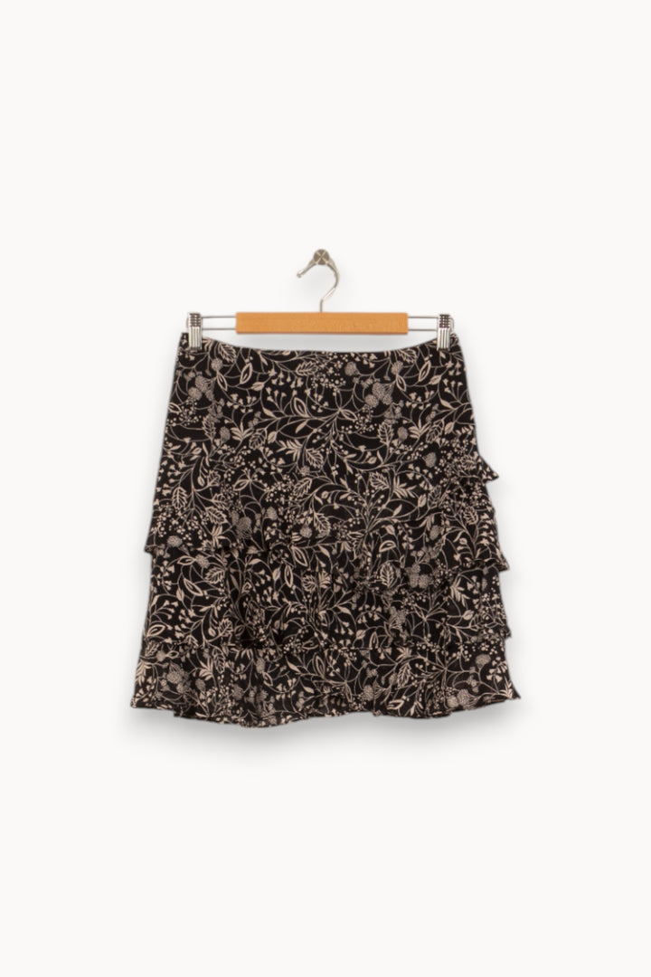 Jupe Volantée Noire et Blanche - Taille M/38 de la marque Caroll | PLY1095 - Vendu par Paradigme - Image 2