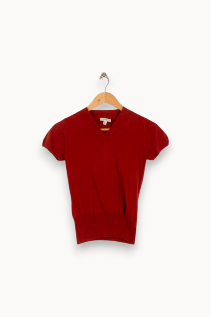 Pull Manches Courtes Bordeaux - Taille S/36 de la marque Maison 123 | PLY1115 - Vendu par Paradigme - Image 2