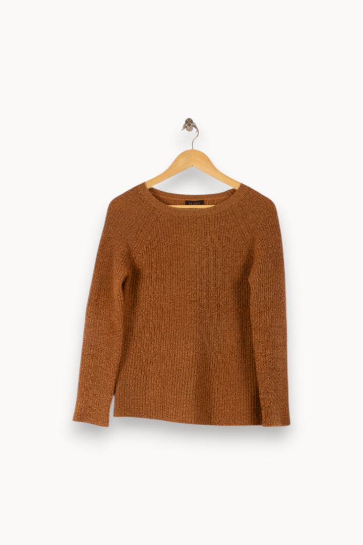 Pull Marron - Taille XS/34 de la marque Caroll | PLY1116 - Vendu par Paradigme - Image 2