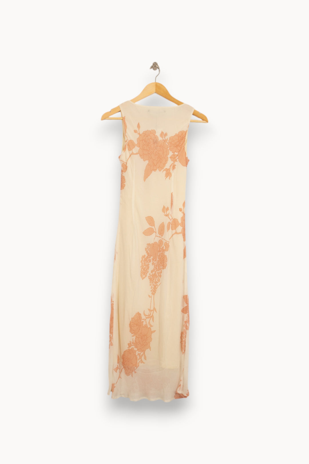 Robe Longue Blanche et Orange - Taille S/36 de la marque Caroll | PLY1118 - Vendu par Paradigme - Image 4