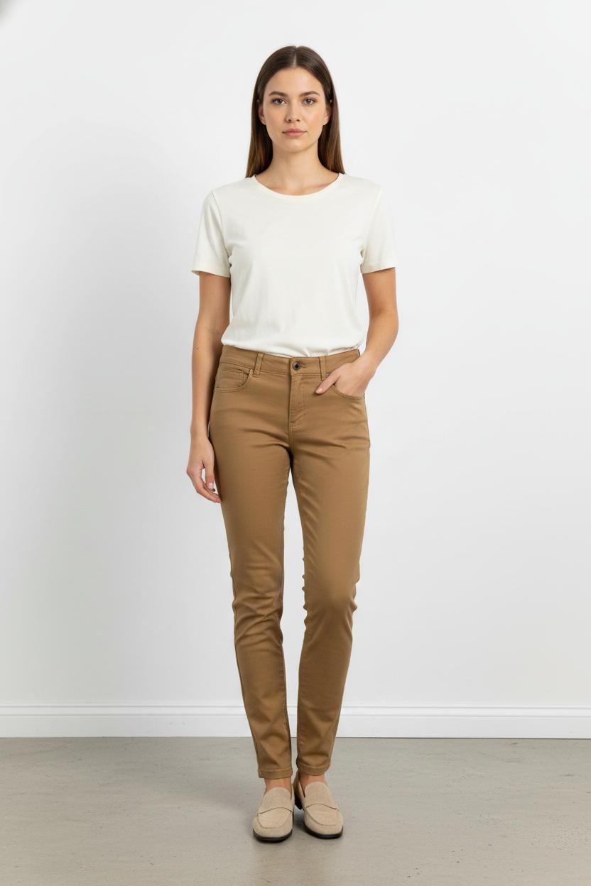 Pantalon Slim Marron - Taille XS/34 de la marque Caroll | PLY1119 - Vendu par Paradigme - Image 1