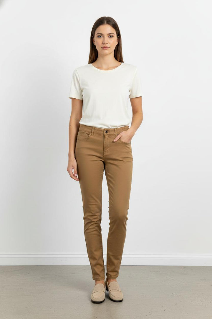 Pantalon Slim Marron - Taille XS/34 de la marque Caroll | PLY1119 - Vendu par Paradigme - Image 1