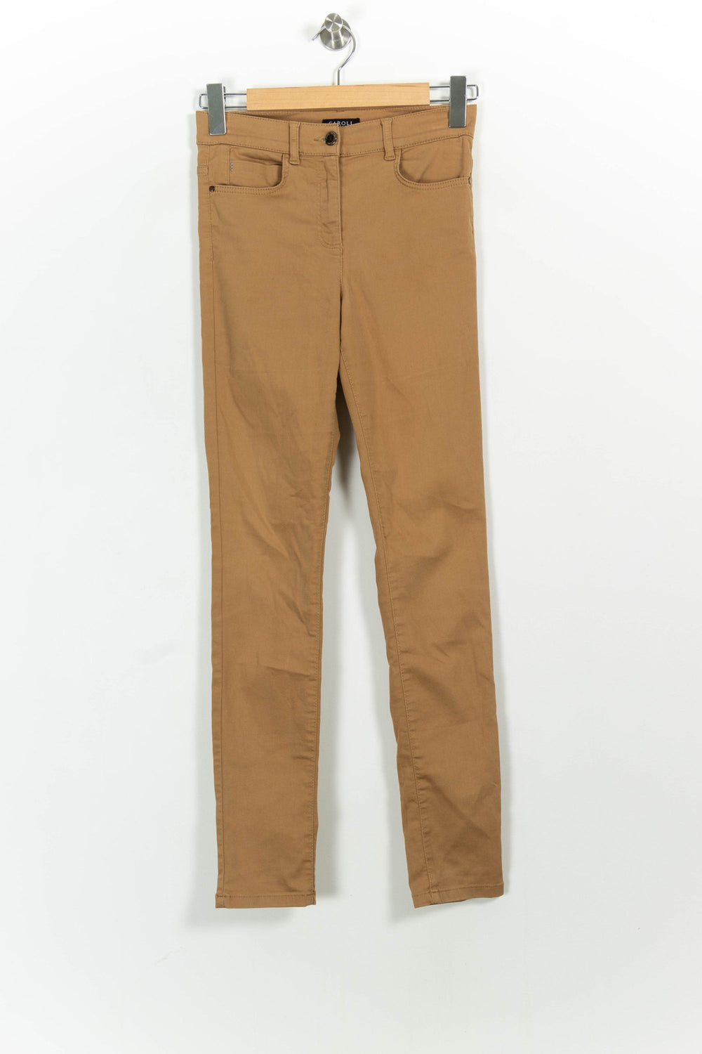 Pantalon Slim Marron - Taille XS/34 de la marque Caroll | PLY1119 - Vendu par Paradigme - Image 2