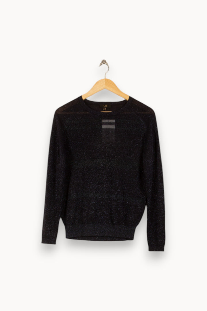 Pull Bleu - Taille S/36 de la marque Maison 123 | PLY1120 - Vendu par Paradigme - Image 2