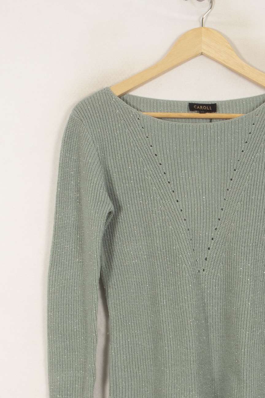 Pull Bleu - Taille XS/34 de la marque Caroll | PLY1121 - Vendu par Paradigme - Image 3
