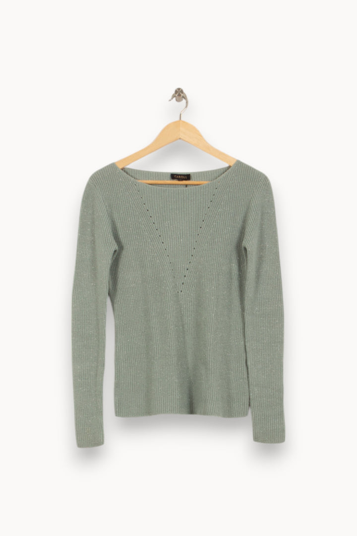 Pull Bleu - Taille XS/34 de la marque Caroll | PLY1121 - Vendu par Paradigme - Image 2