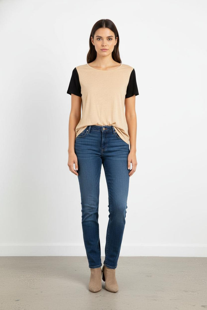 Tee-shirt Beige et Noir - Taille M/38
