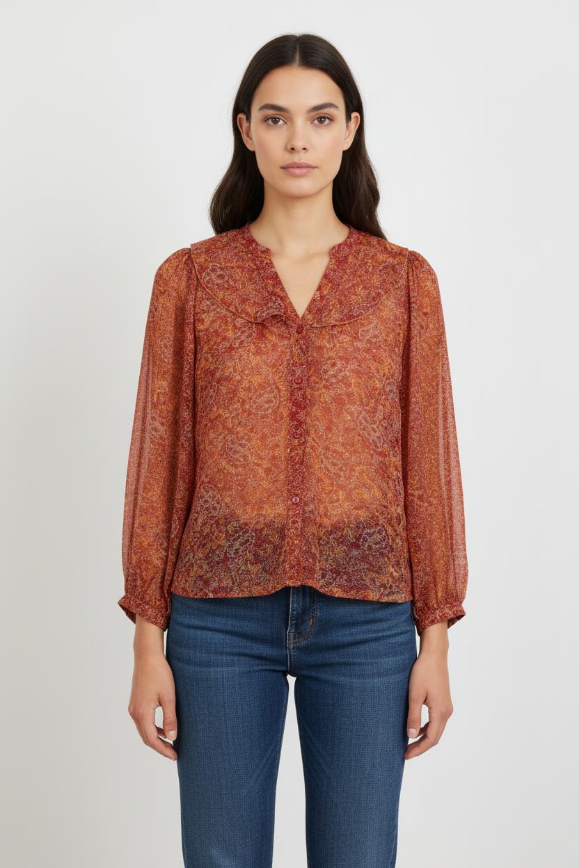 Blouse Bordeaux - Taille S/36