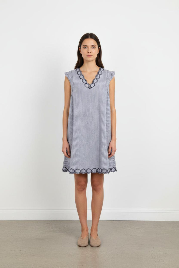 Robe Courte Bleu et Blanc - Taille S/36