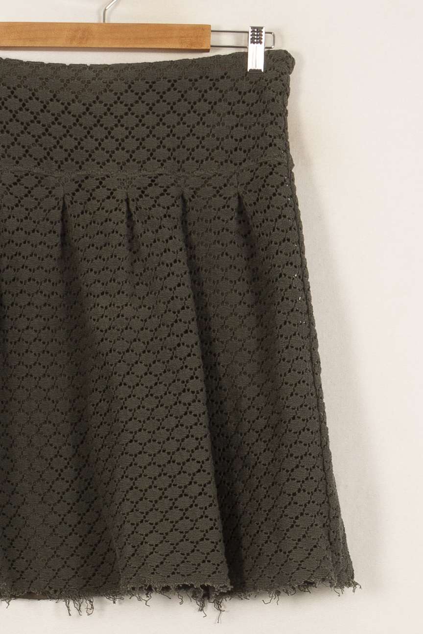 Jupe Évasée Verte - Taille S/36 de la marque Claudie Pierlot | PLY1190 - Vendu par Paradigme - Image 3