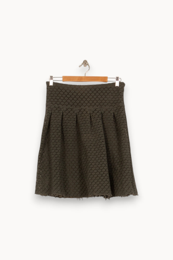 Jupe Évasée Verte - Taille S/36 de la marque Claudie Pierlot | PLY1190 - Vendu par Paradigme - Image 2