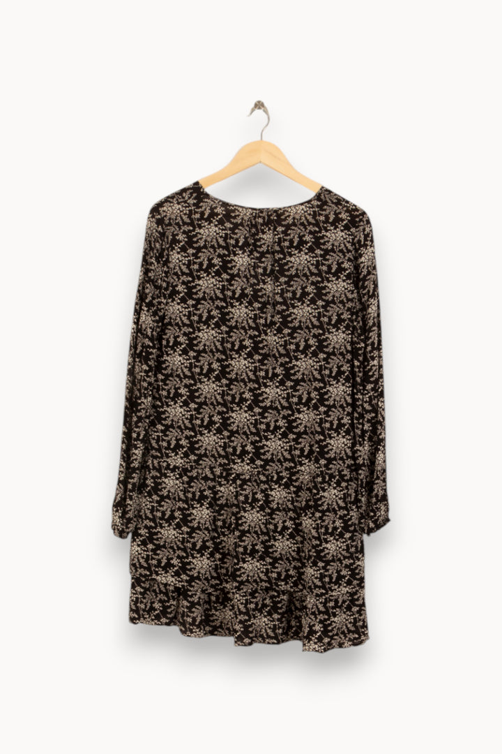 Robe Fleurie Noire et Blanche - Taille L/40 de la marque Comptoir des Cotonniers | PLY1197 - Vendu par Paradigme - Image 4