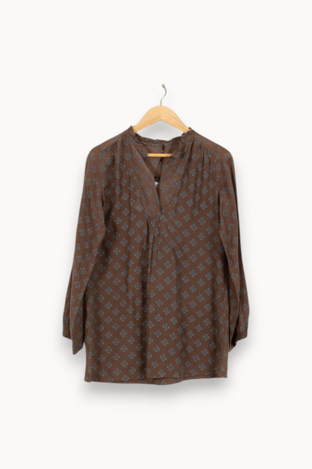 Blouse Marron et Bleue - Taille L/40 de la marque Sud express | PLY1200 - Vendu par Paradigme - Image 2
