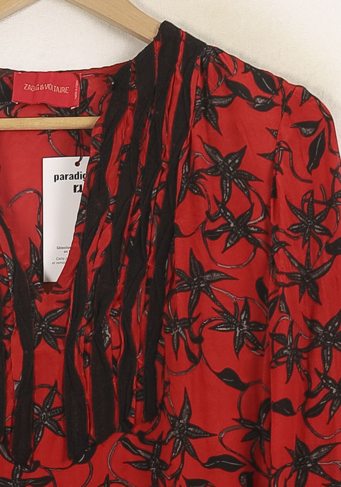 Robe Courte Rouge et Noir - Taille S/36 de la marque Zadig&Voltaire | PLY1215 - Vendu par Paradigme - Image 3