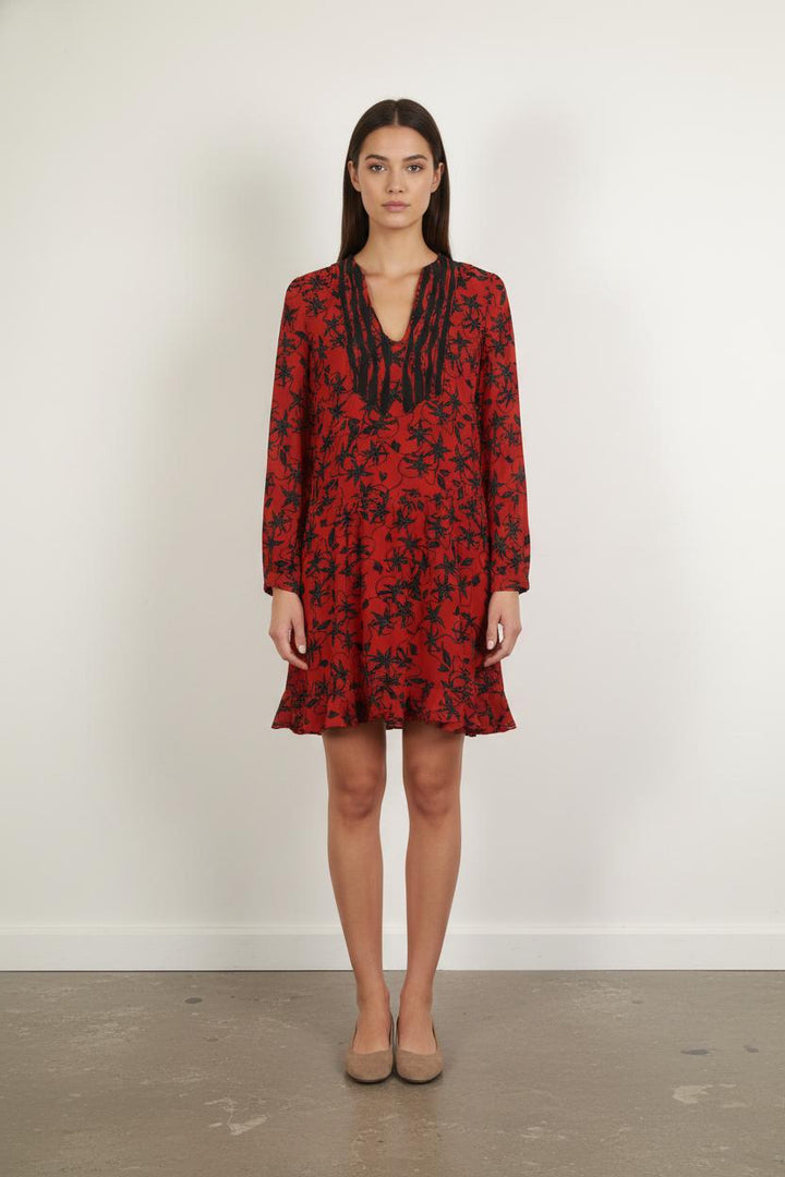 Robe Courte Rouge et Noir - Taille S/36